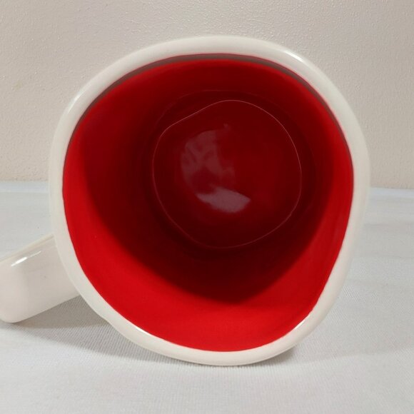 Rae Dunn Valentine's Day Two Hearts Large White Mug Red Interior - Perfect Cond - Picture 7 of 7